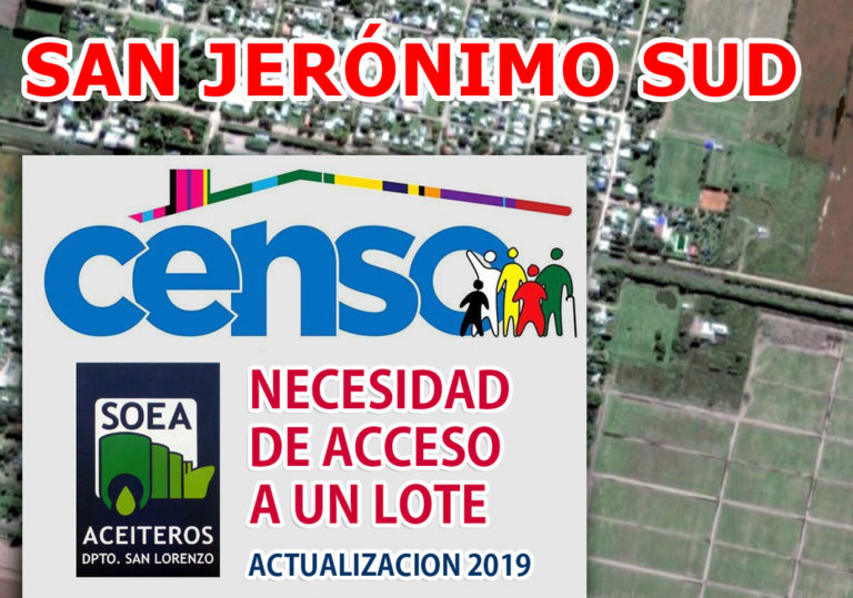 Barrio Aceitero en San Jerónimo Sud: SOEA comienza el Censo para el acceso a Terrenos Barrio Aceitero en San Jerónimo Sud: SOEA comienza el Censo para el acceso a Terrenos